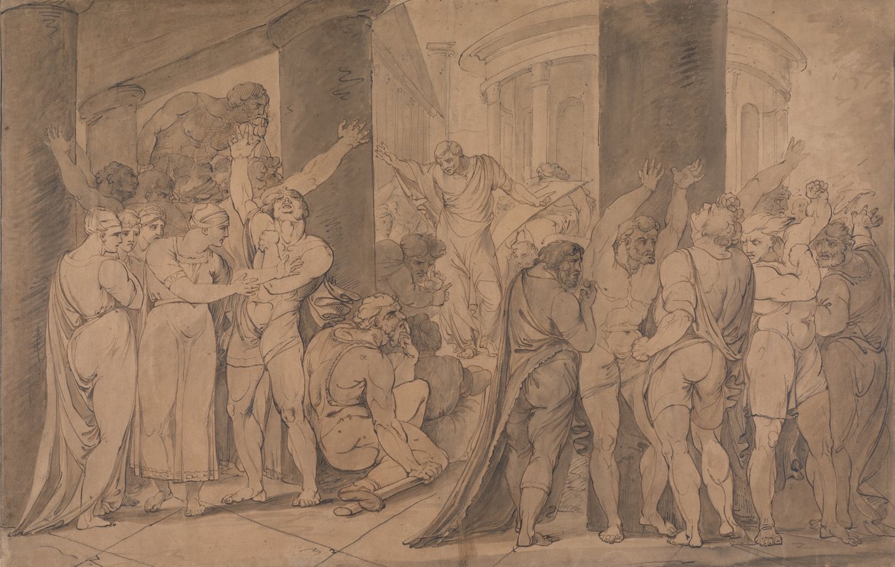 O corpo de Lucretia exposto aos romanos de James Jefferys