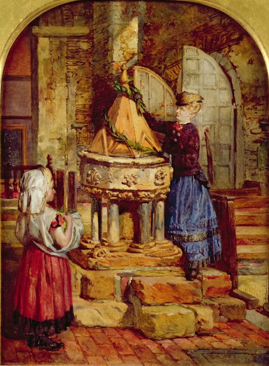 Decorando a Fonte Velha, 1871 de James Lobley