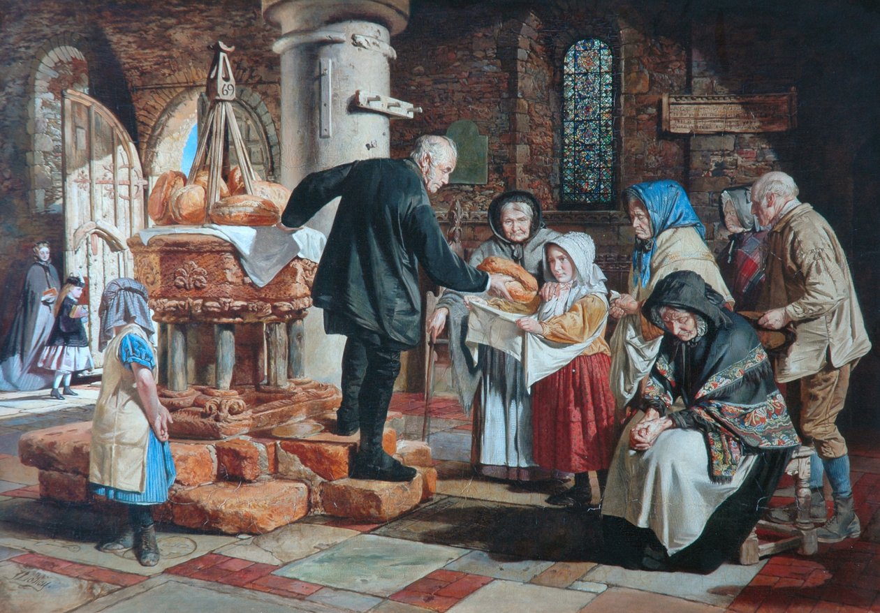 O Dole, Stow Church, Lincolnshire, óleo c.1864-67 no painel de James Lobley