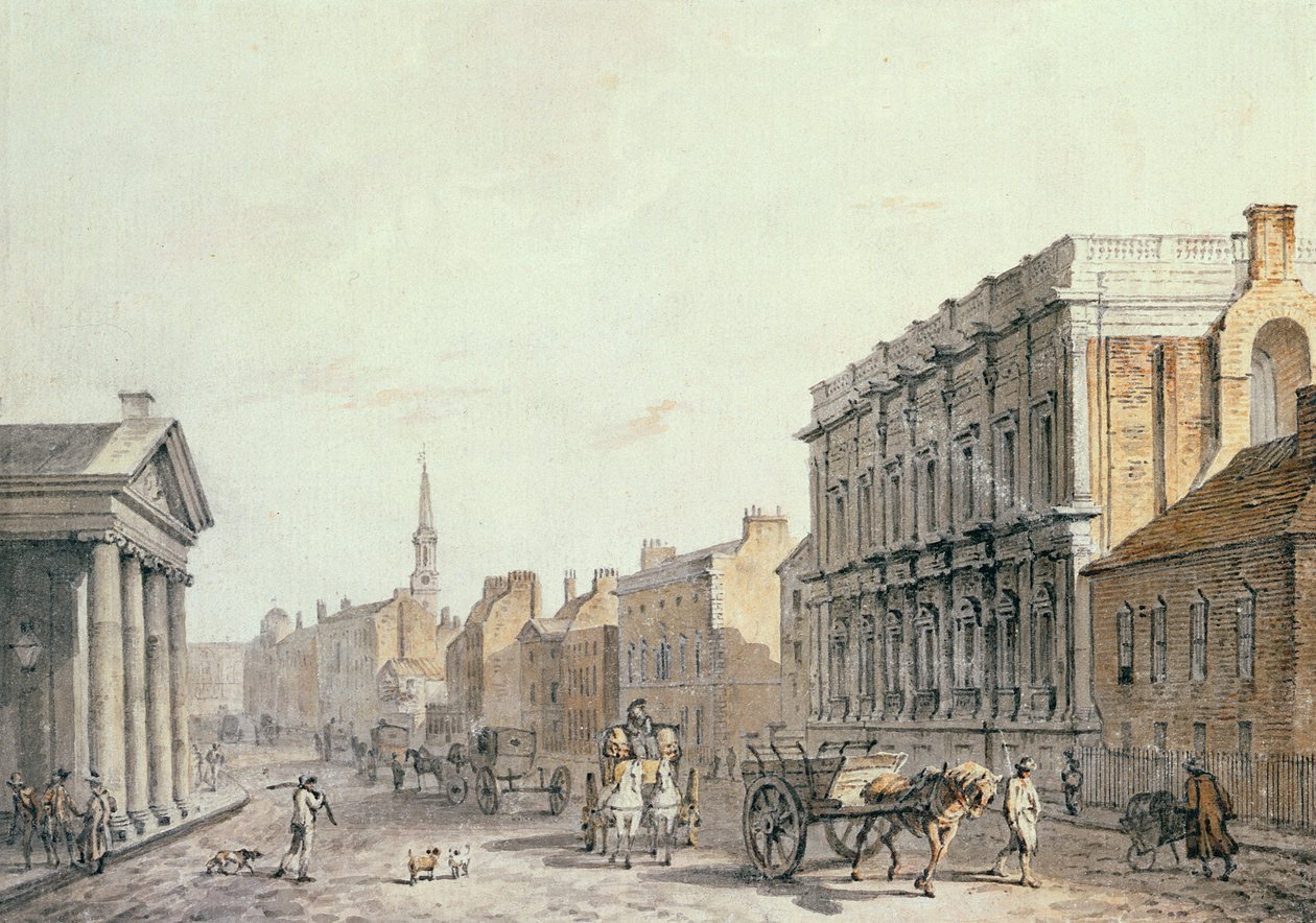 Vista de Whitehall, olhando para Charing Cross, 1790 de James Miller