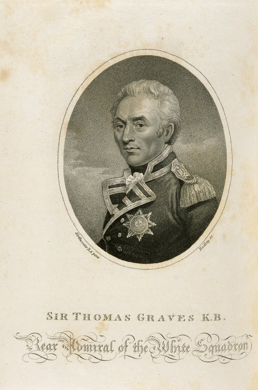 Sir Thomas Graves KB, gravado por Ridley de James Northcote