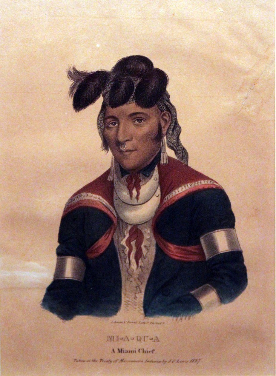 Mi-A-Qu-A, Chefe de Miami, 1827 de James Otto Lewis