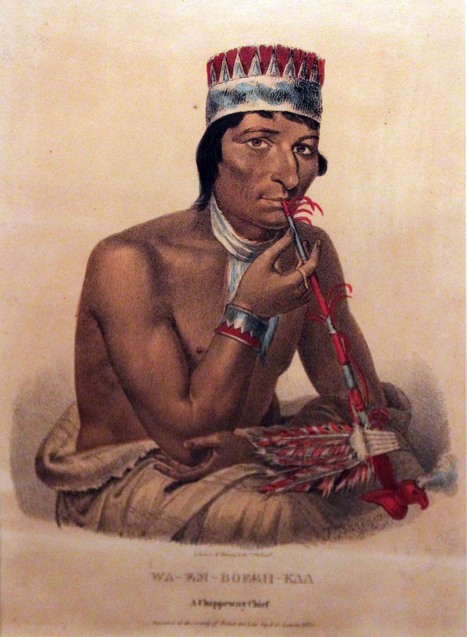 Waemboeshkaa, Chefe Chippeway, 1825 de James Otto Lewis