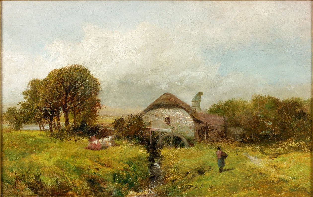 Moinho perto de Sheppard, Devon, c.1865 de James Peel