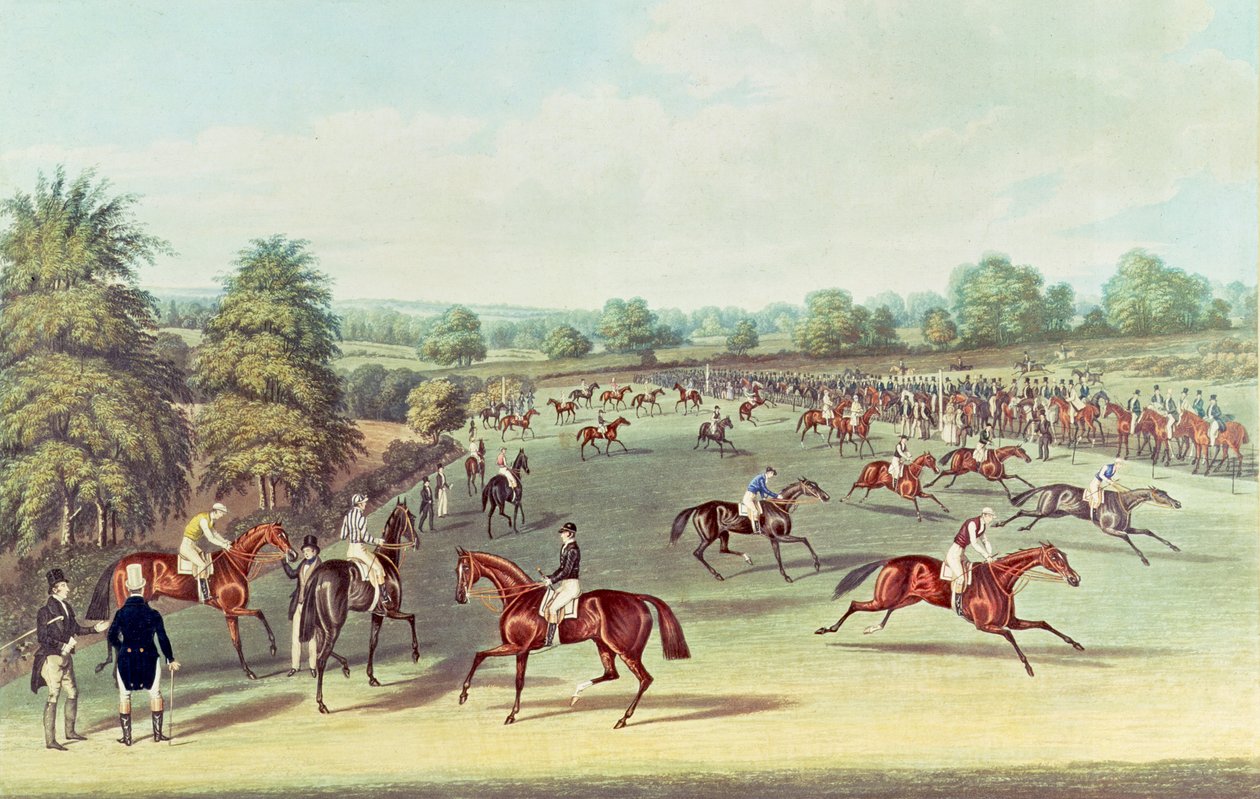 Epsom: preparando-se para começar, 1830 de James Pollard