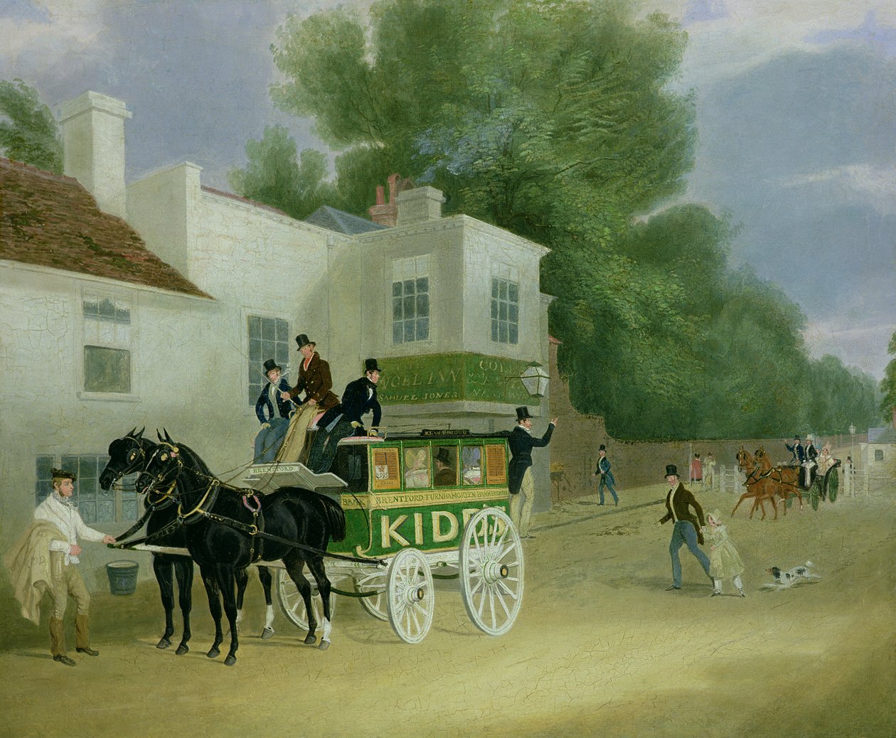 O ônibus de Kidd para Turnham Green no Angel Inn de James Pollard