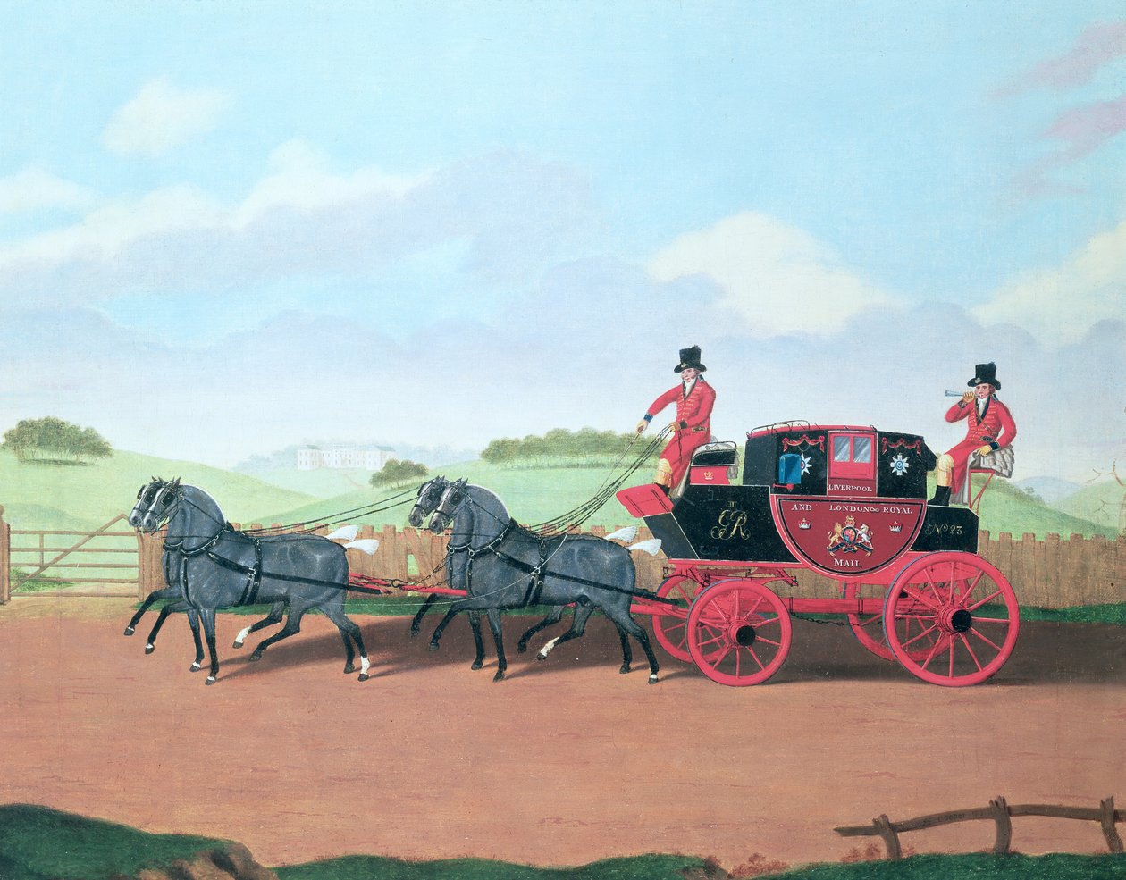 O Liverpool e London Royal Mail Coach, 1812 de James Pollard