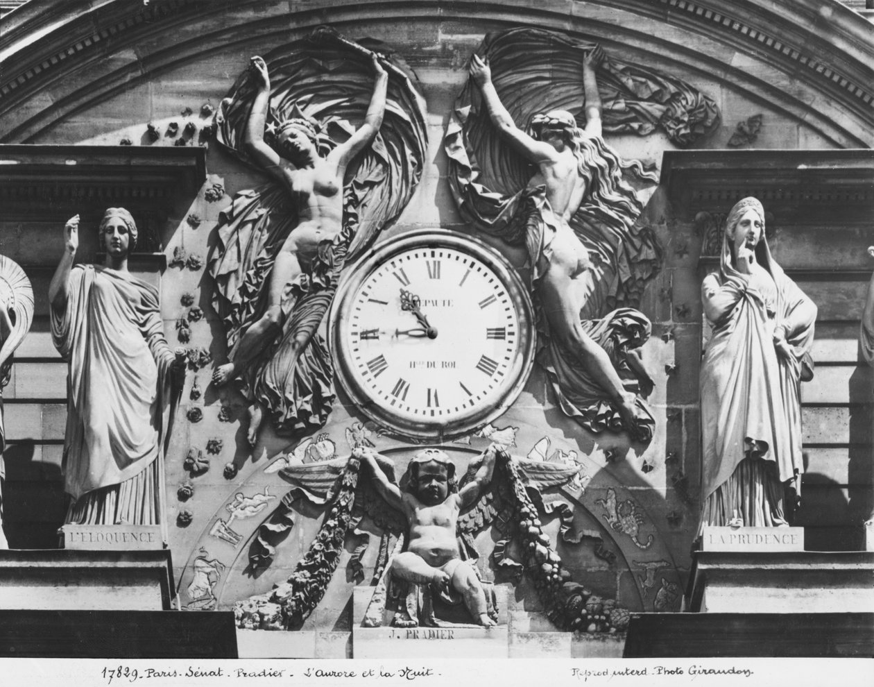 Frontão do Palais du Luxembourg, 1840 (detalhe) (ver também 346521) de James Pradier