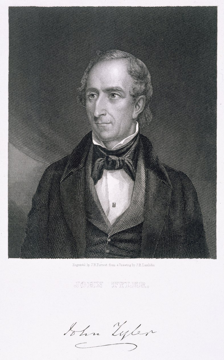 John Tyler, gravado por John B. Forrest (1814-70) de James Reid Lambdin