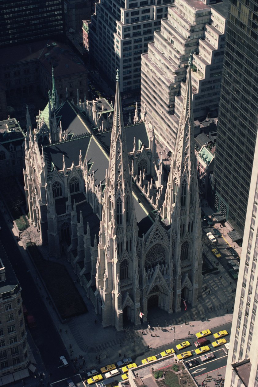 Vista, de, st. Patricks, catedral, de, a, rockefeller, centro de James Renwick