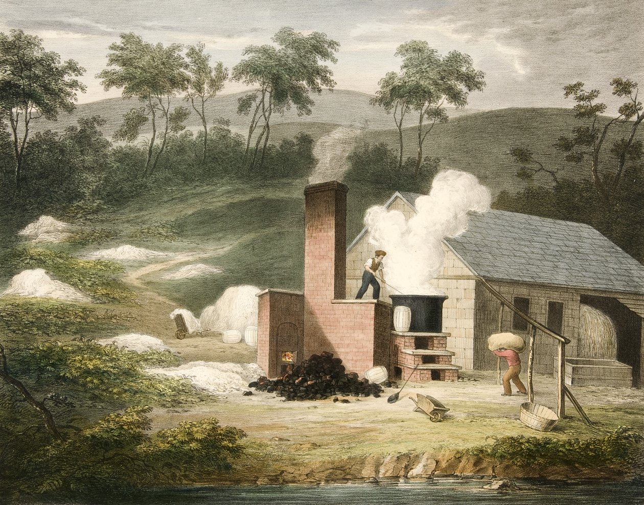 Branqueamento, Progress of Cotton No. 7, pub. 1840 de James Richard Barfoot