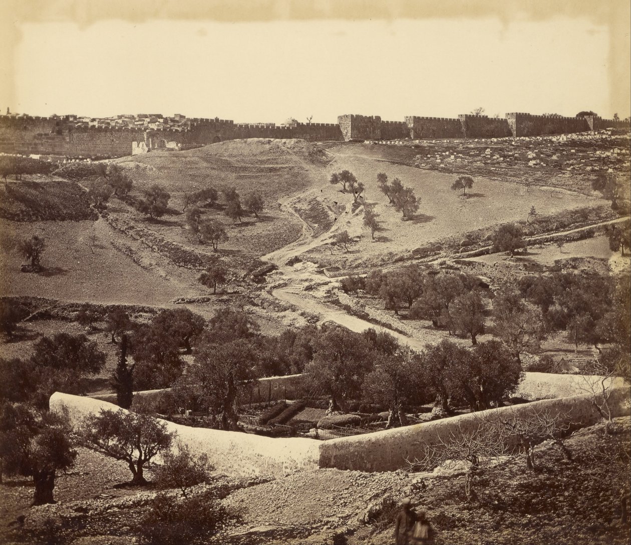 (Jardim do Getsêmani e Subida ao Portão de Stephens, do outro lado do Vale de Josafá) de James Robertson