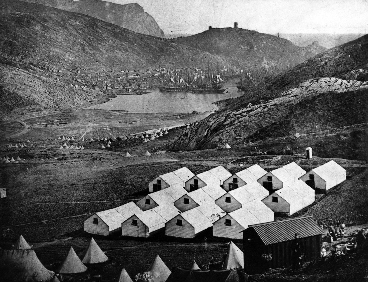 Acampamento do Exército Britânico em Balaclava, 1855 de James Robertson