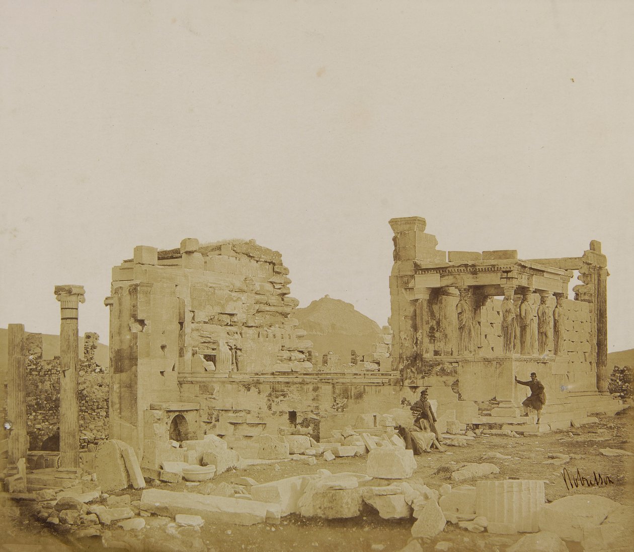 Vista do Erechtheum do sudoeste de James Robertson