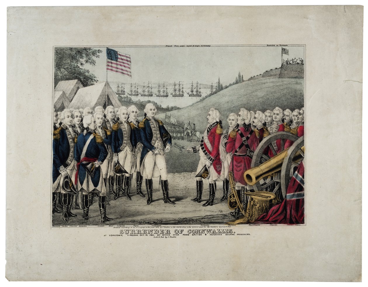 Rendição de Cornwallis, 1845 de James S. Baillie