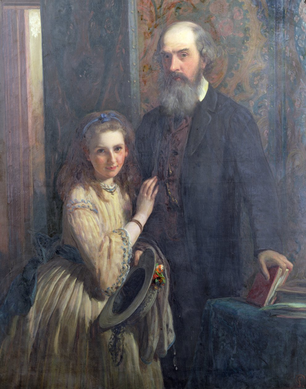 Sir William FitzHerbert com sua filha Ida, 1862 de James Sant