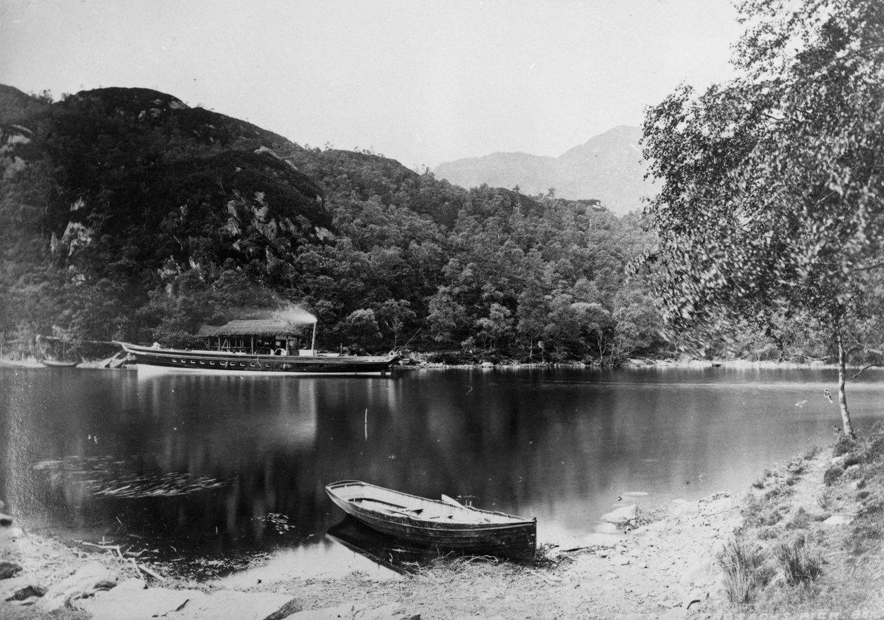Loch Katrine - Cais de Trossachs, cerca de 1860 de James Valentine