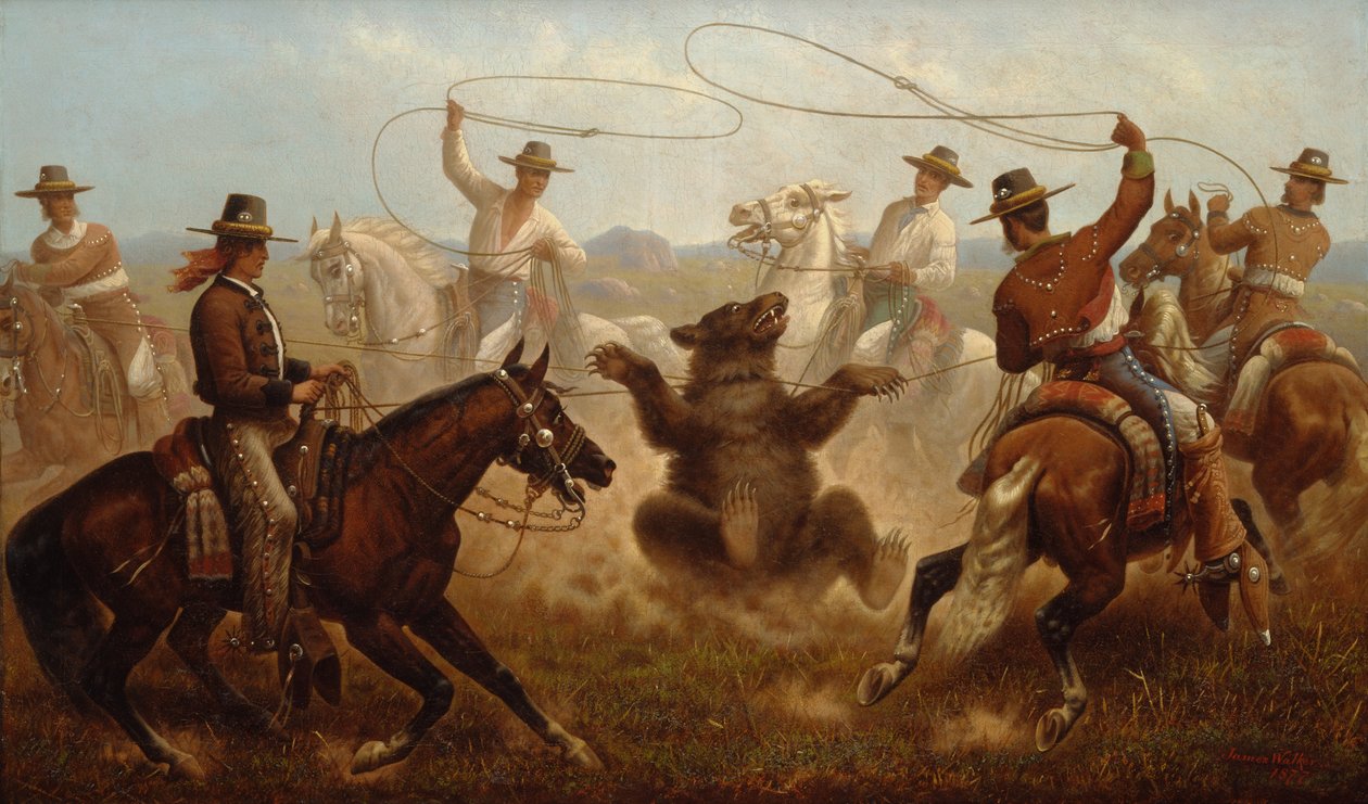 Cowboys Roping um urso de James Walker