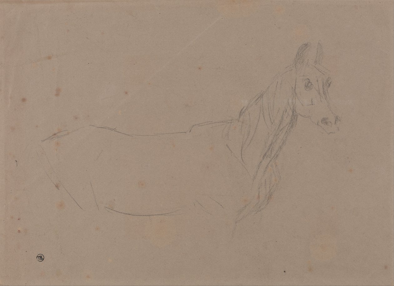 Uma égua, possivelmente um estudo para LAmour de Cheval, datado de 1827, na Tate Gallery de James Ward