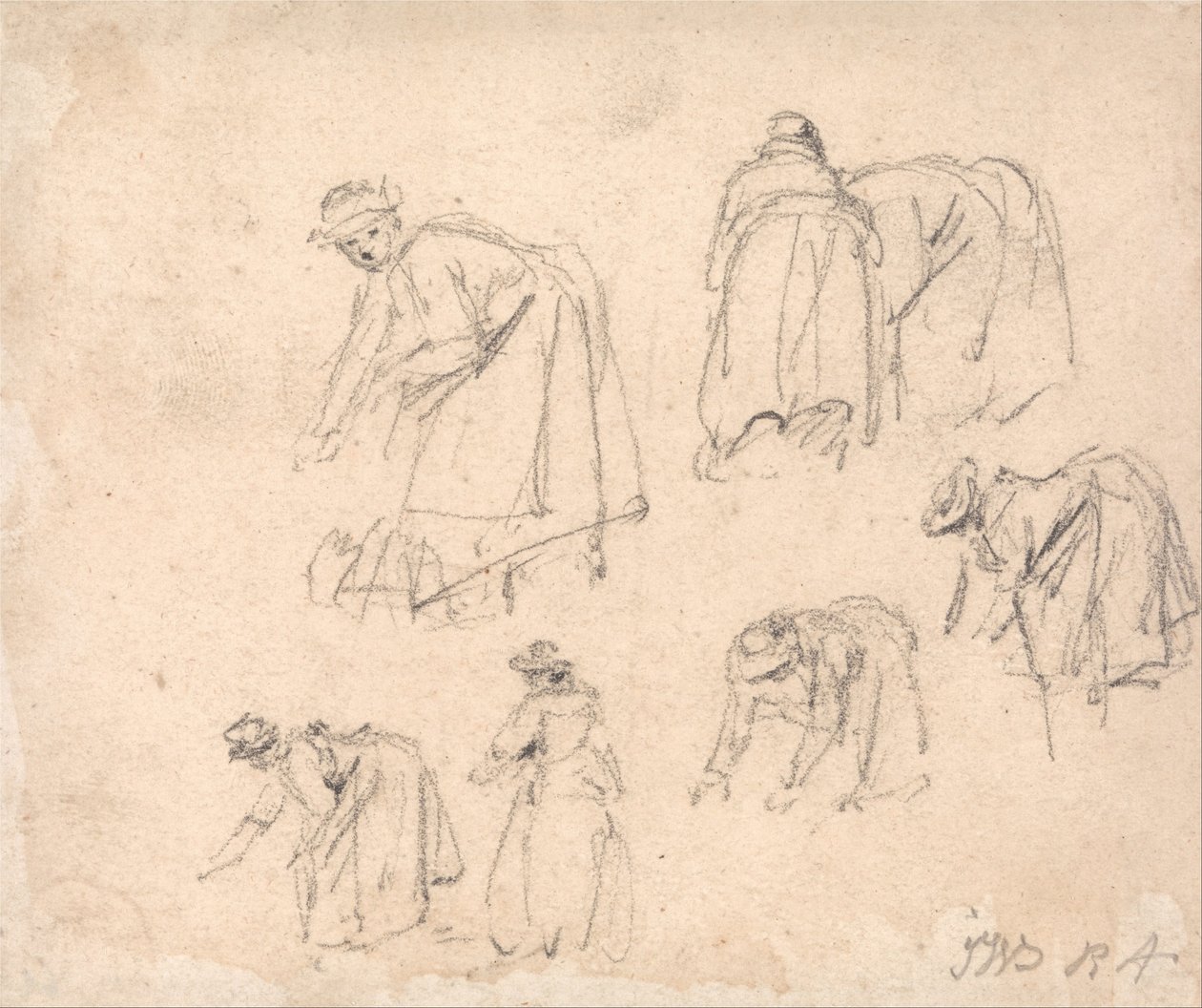 Figura Estudos - Mulheres Trabalhando de James Ward