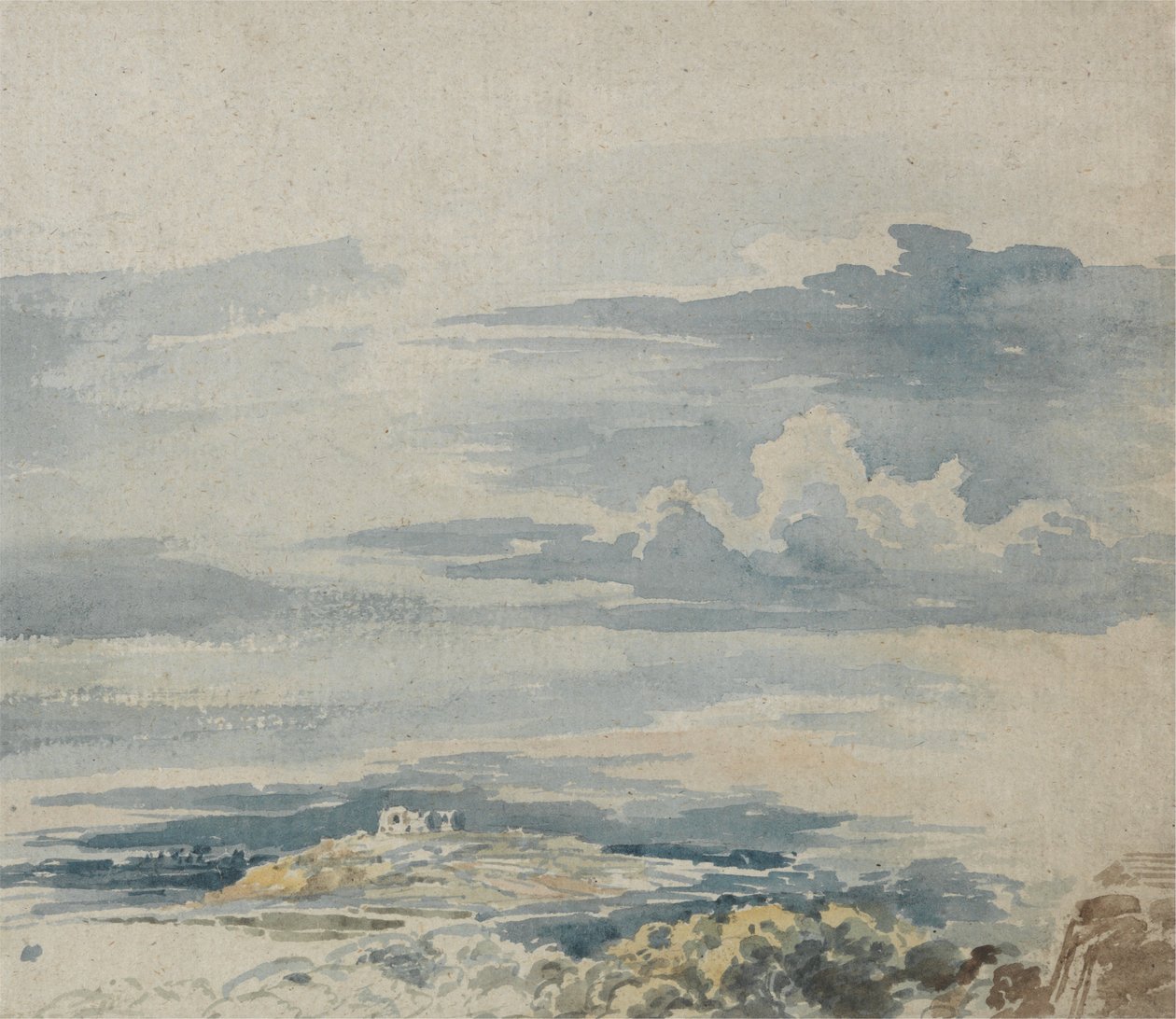 Paisagem, com, um, castelo, ligado, um, colina de James Ward
