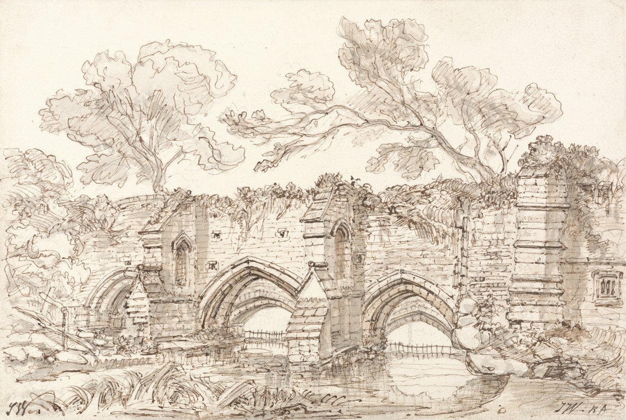 A velha ponte dupla, Bury St. Edmunds de James Ward