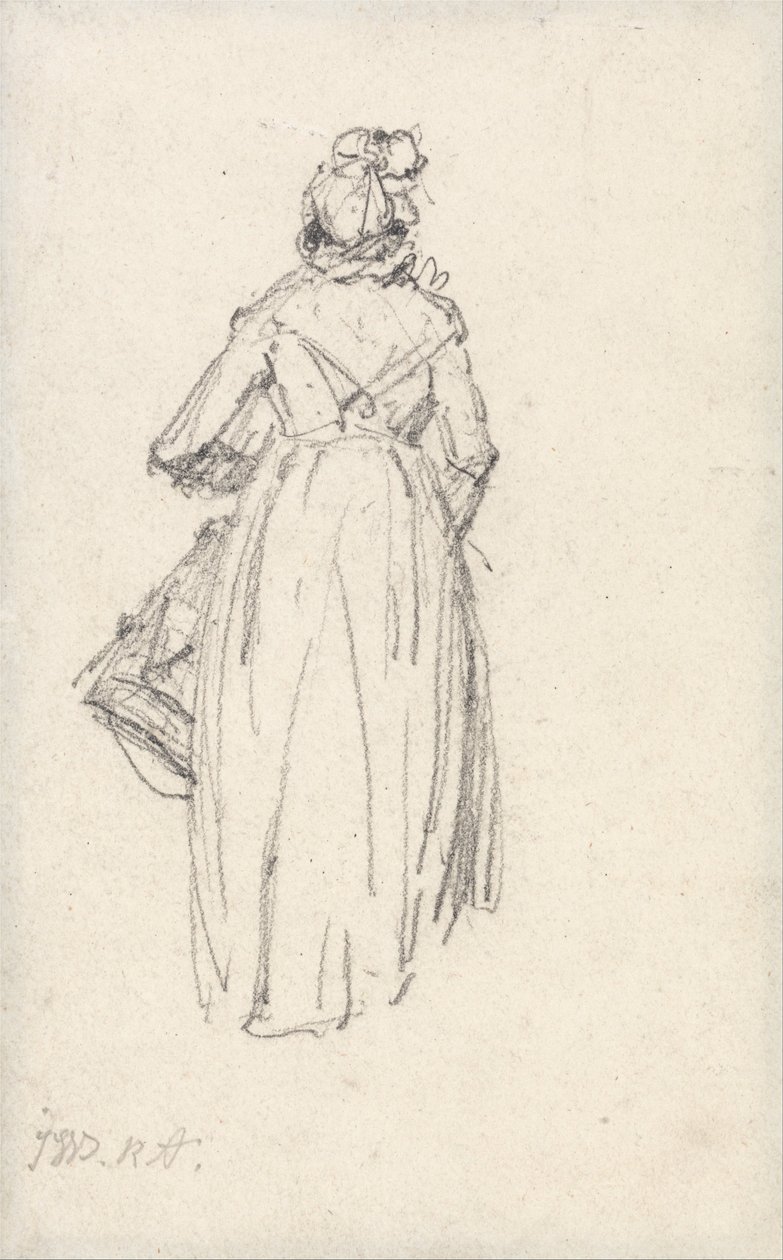 Mulher em pé, visto de costas de James Ward
