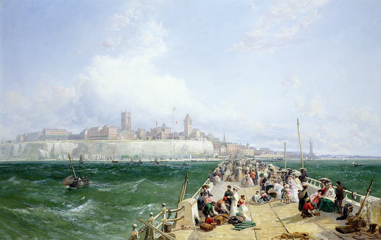 Uma vista de Margate do cais, 1868 de James Webb