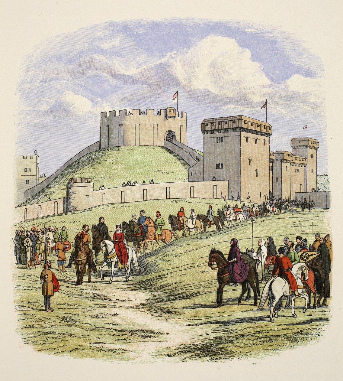 Matilda pode se aposentar em Arundel, de A Chronicle of England BC 55 a AD 1485, pub. Londres, 1863 de James William Edmund Doyle