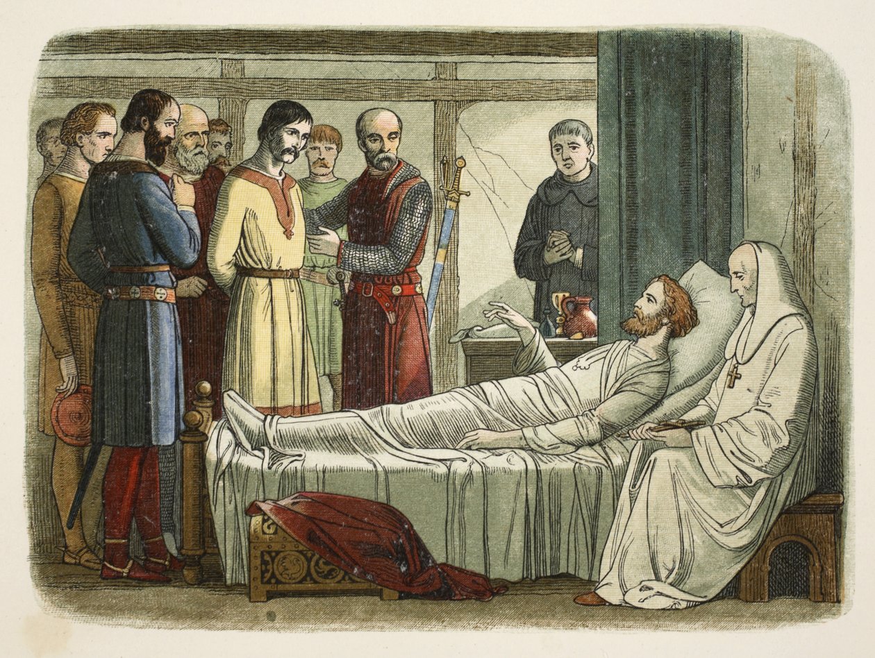 Richard perdoa o arqueiro que atirou nele, de A Chronicle of England BC 55 a AD 1485, pub. Londres, 1863 de James William Edmund Doyle