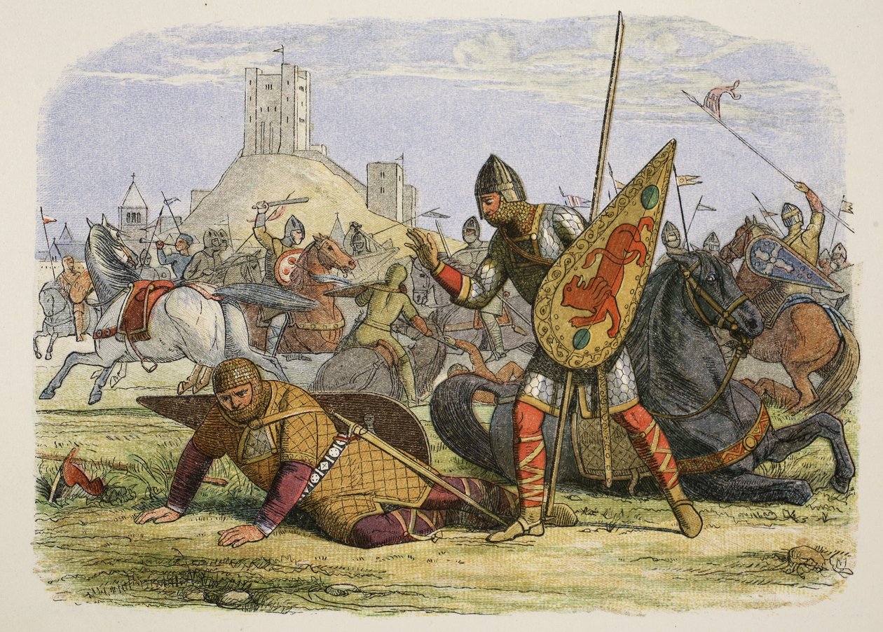 Robert ferindo seu pai, o rei William I, em janeiro de 1079, de A Chronicle of England BC 55 a AD 1485, pub. Londres, 1863 de James William Edmund Doyle