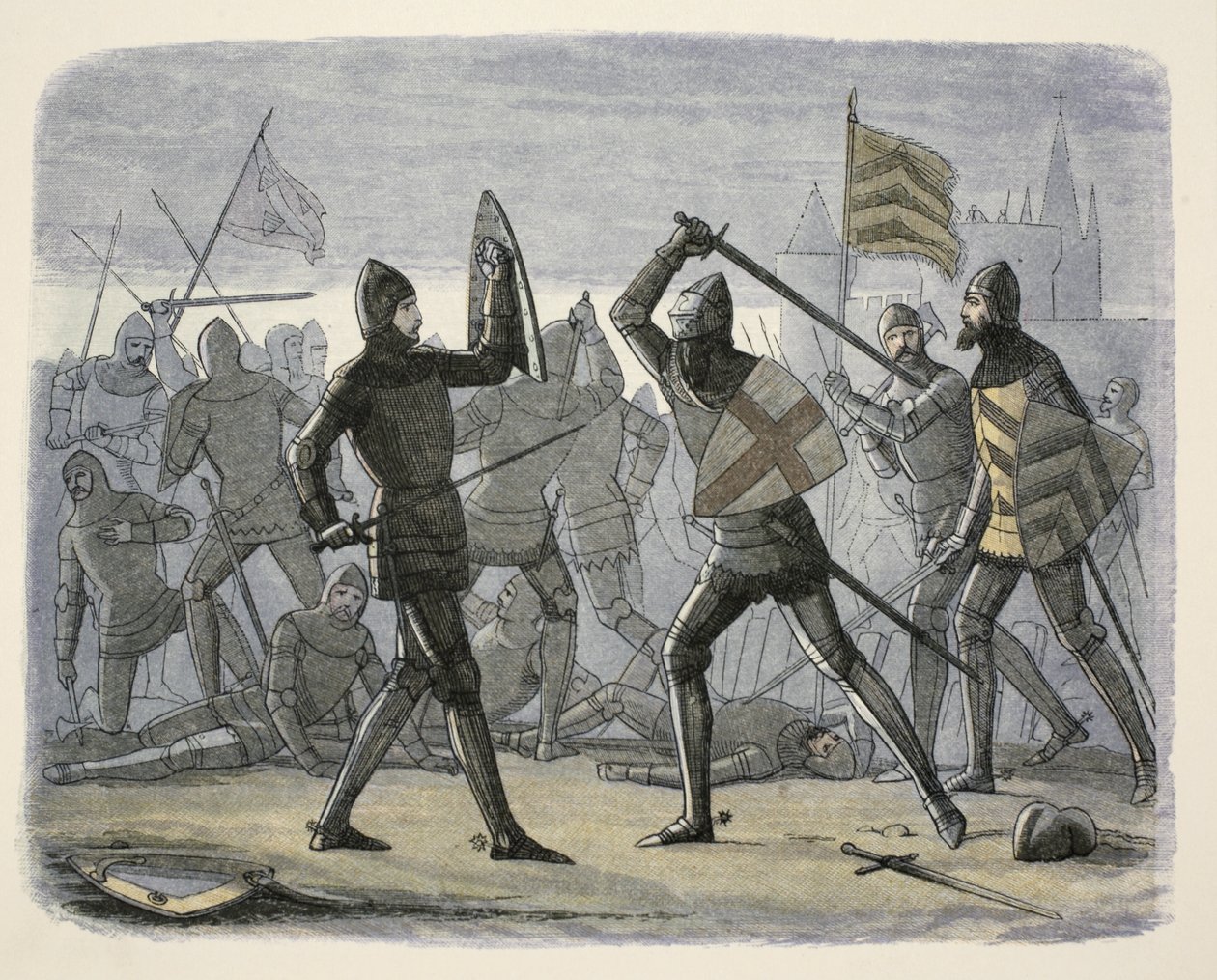 O alívio de Calais, de A Chronicle of England BC 55 a AD 1485, pub. Londres, 1863 de James William Edmund Doyle