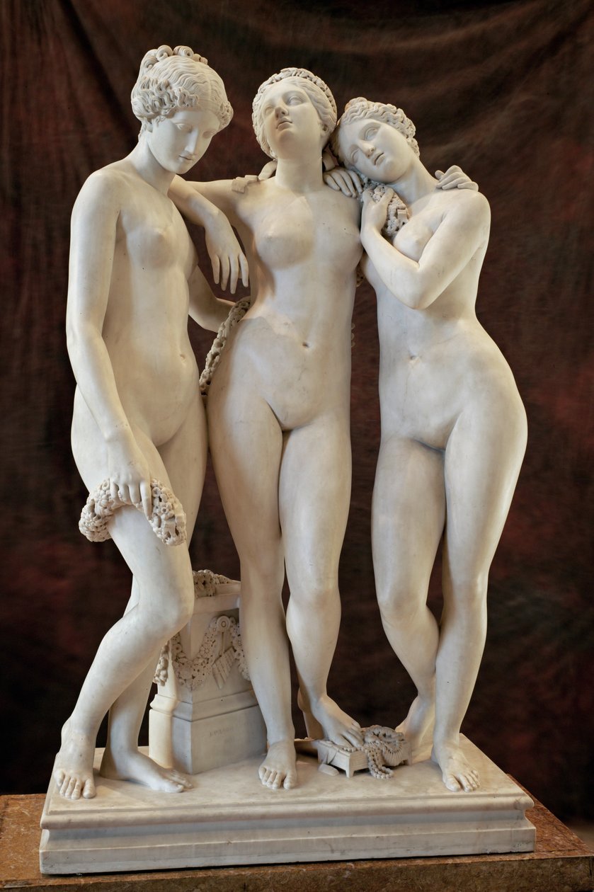 Les Trois Graces - As Três Graças, Salão de 1831 ... de James (1790 1852) Pradier