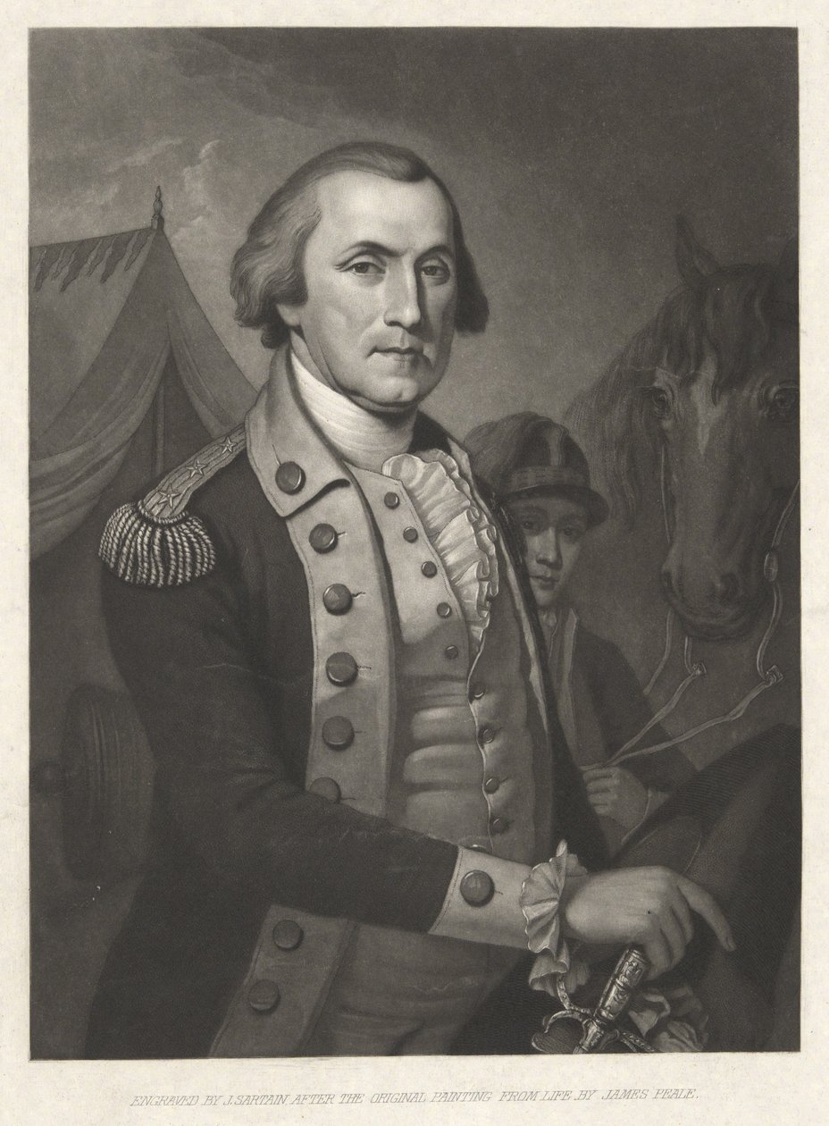 Geroge Washington, pub. 1850 (gravura) de James (after) Peale