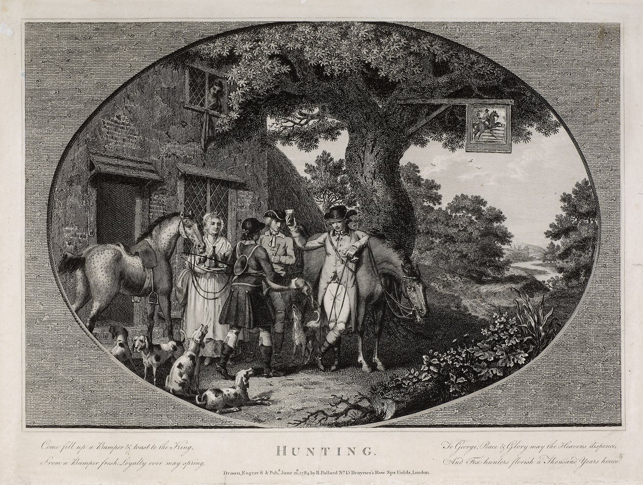 Caça, gravada por Robert Pollard (1755-1838) de James (after) Pollard