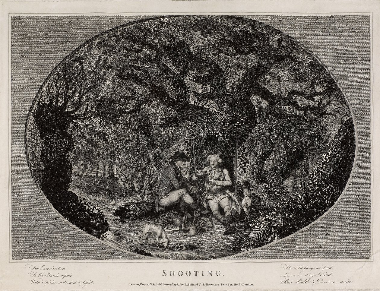 Fotografia, gravada por Robert Pollard (1755-1838), publicada em 1784 (litho) de James (after) Pollard