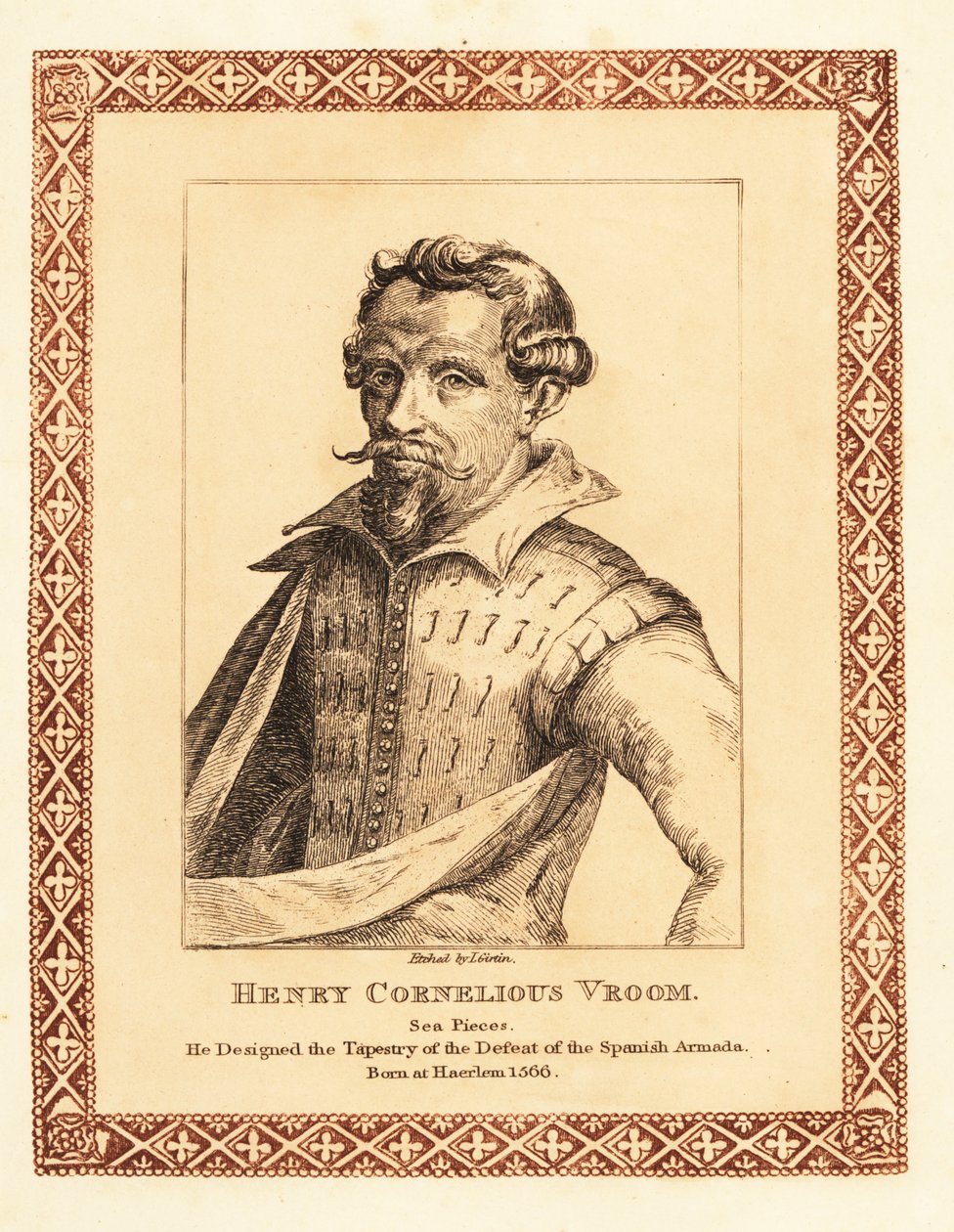 Hendrik Cornelisz Vroom, pintor marinho holandês da Idade de Ouro. 1817 (gravura) de James (c.1780 after 1820) Girtin