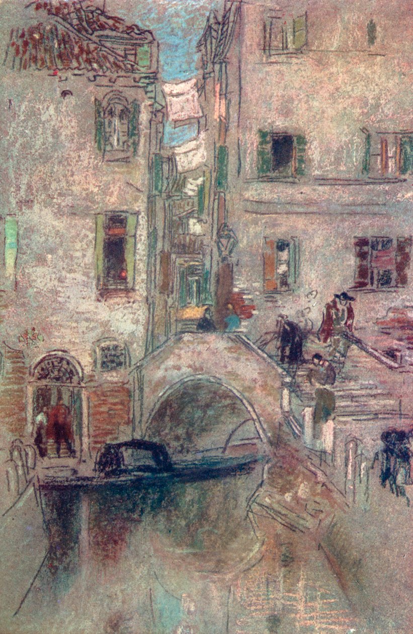 Bye Canal, Veneza, século XIX, 1904. de James Abbott McNeill Whistler