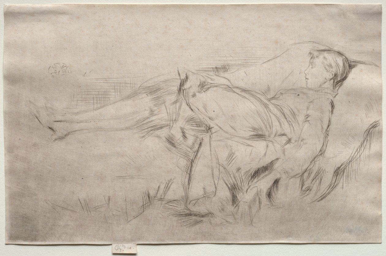 Uma criança no sofá, nº 2. de James Abbott McNeill Whistler