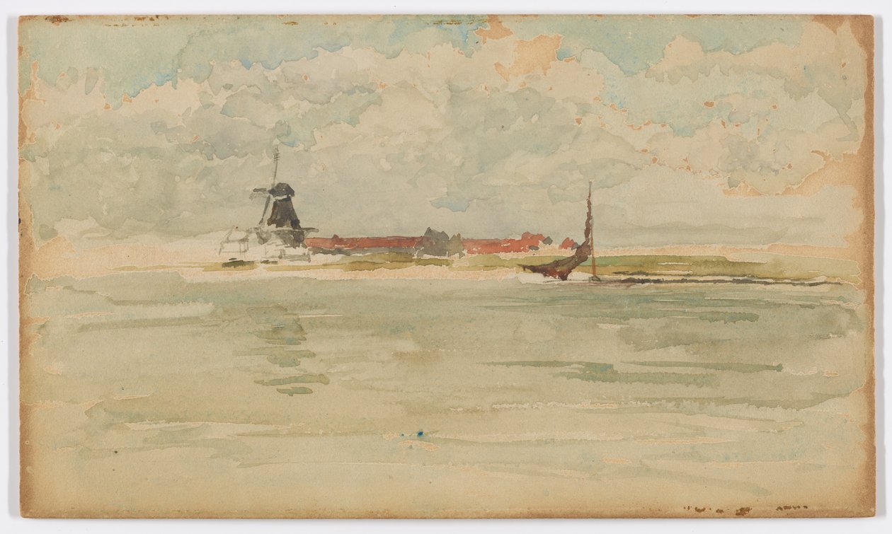 Uma pequena nota vermelha-Dordrecht de James Abbott McNeill Whistler