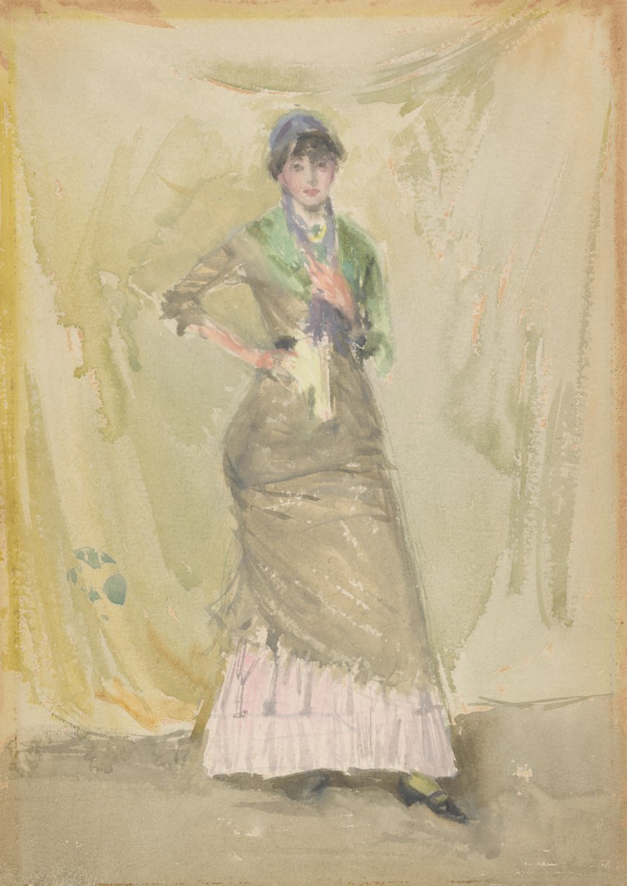 Uma nota em verde, 1883-1884. de James Abbott McNeill Whistler