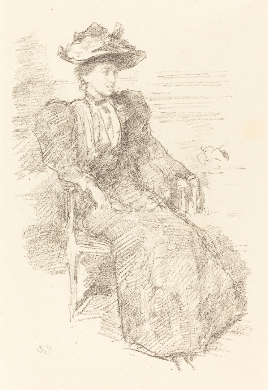 Um retrato: Mildred Howells, 18941896. de James Abbott McNeill Whistler