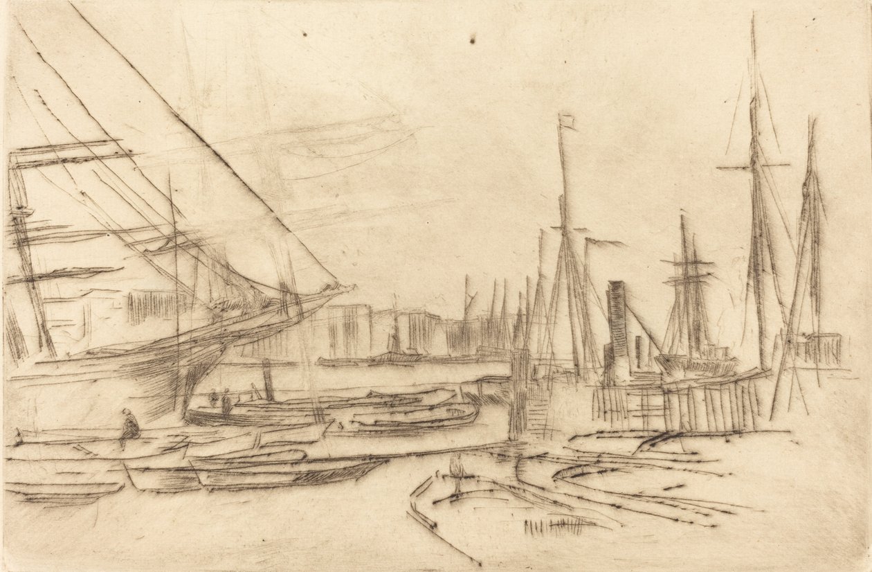 Um esboço de Billingsgate, 1878. de James Abbott McNeill Whistler
