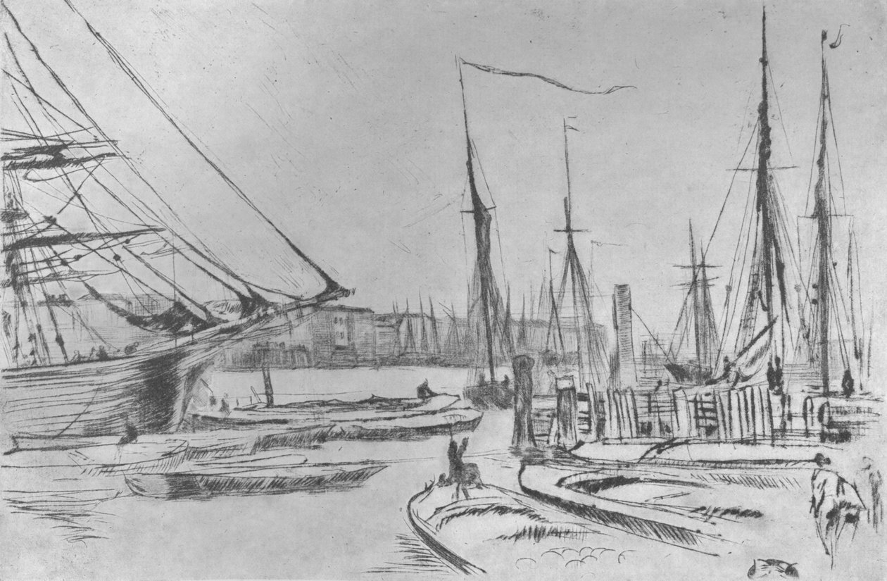 Um esboço de Billingsgate, 1878, 1904 de James Abbott McNeill Whistler