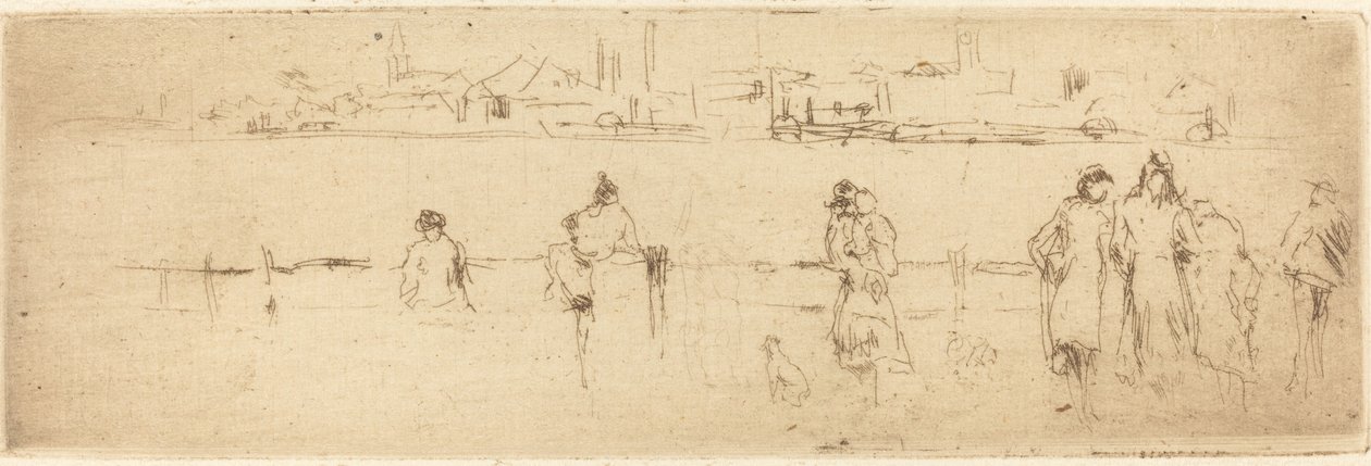 Um esboço sobre o aterro. de James Abbott McNeill Whistler