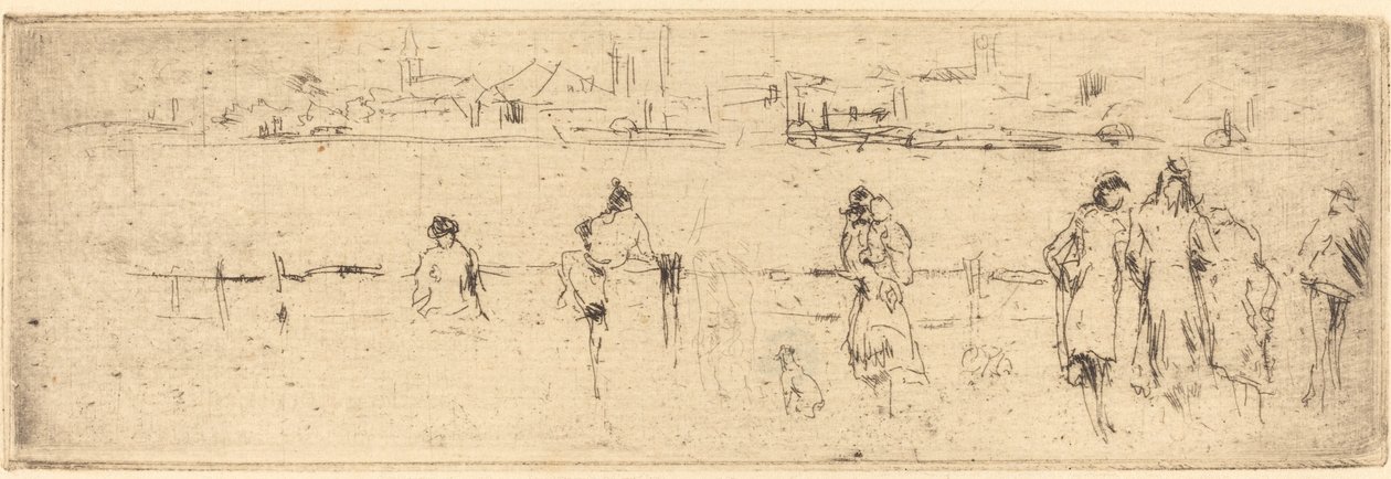Um esboço no aterro, c. 18841886. de James Abbott McNeill Whistler