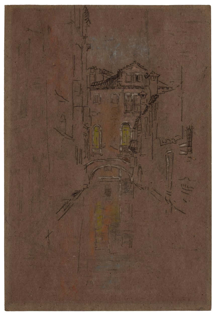 Um canal veneziano, 1879-1880. de James Abbott McNeill Whistler
