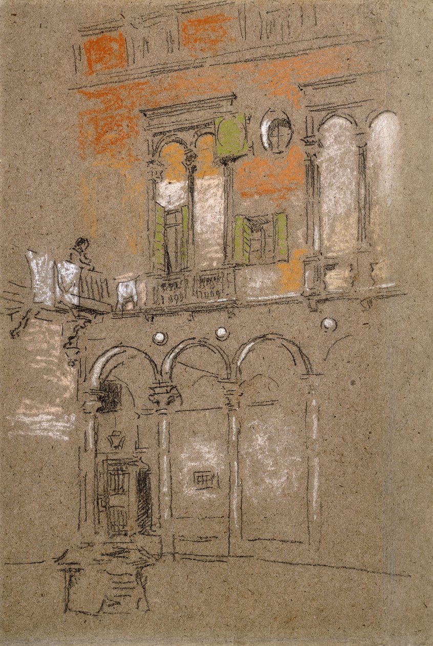 Um pátio veneziano, de James Abbott McNeill Whistler
