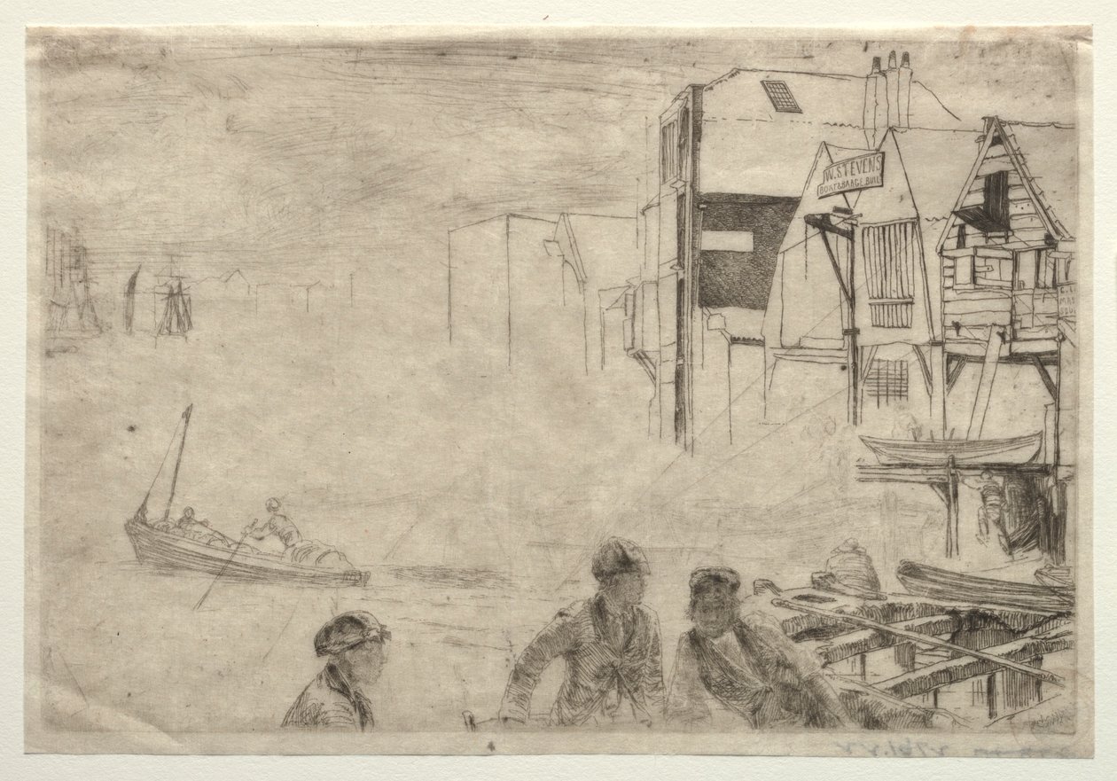 Um cais. de James Abbott McNeill Whistler