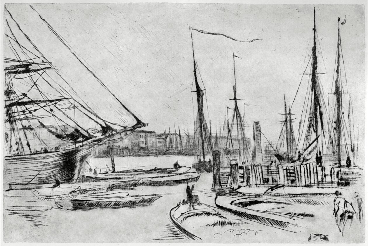 Um esboço de Billingsgate, século XIX, 1904. de James Abbott McNeill Whistler